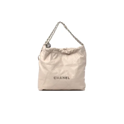 CHANEL MASTER MEDIUM 22 QUILTED SHINY CALFSKIN LIGHT BEIGE (42*39*8cm)