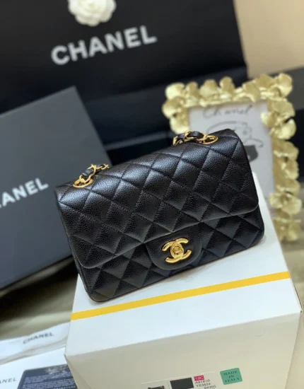 Chanel Flap Bag-Caviar-Gold Hardware-20CM